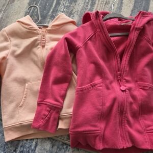jumping beans Kids Hooded Zip Sweatshirts in Hot Pink & Peach